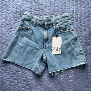 Zara Kids Blue Denim Shorts, Size 9 in kids